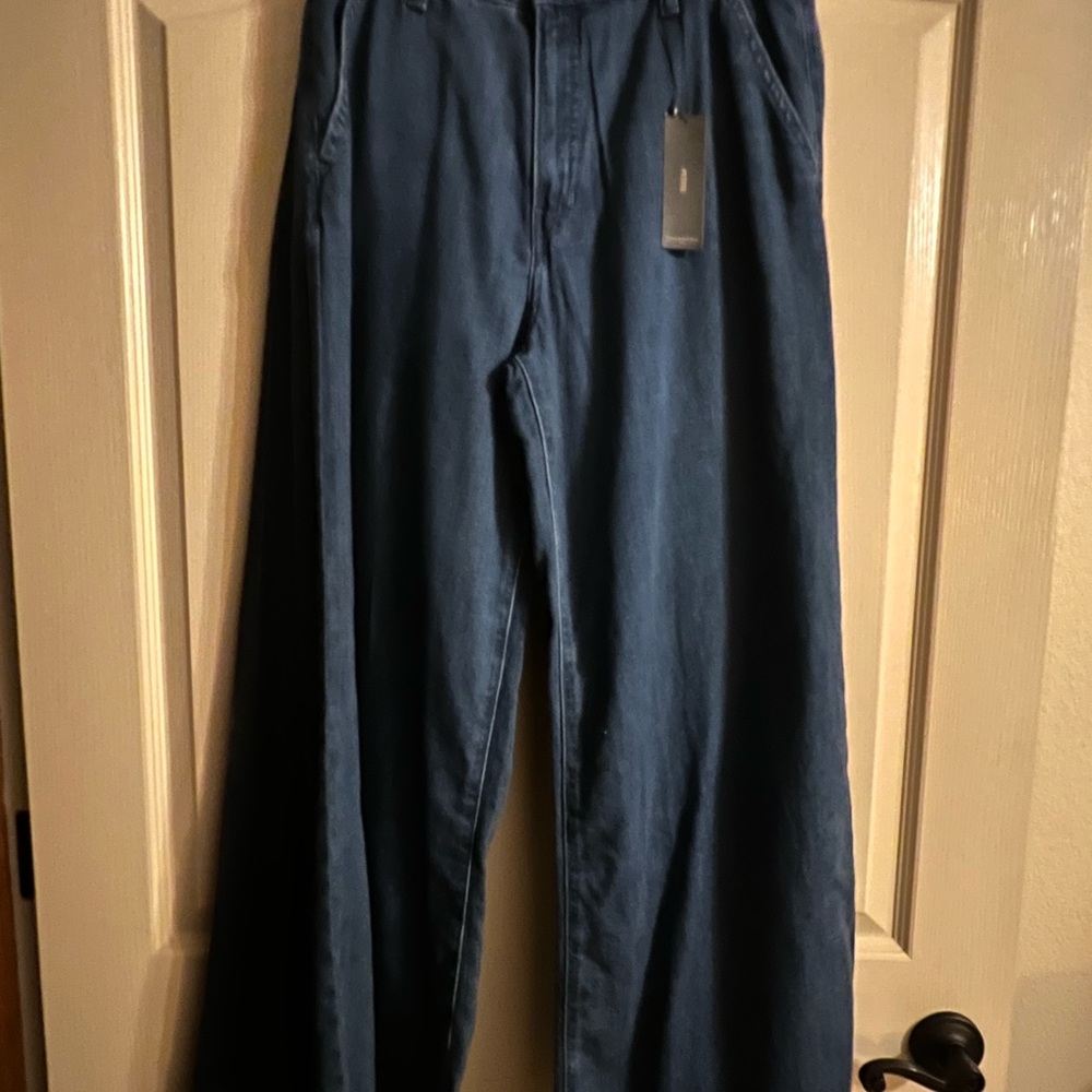 Banana Republic Petite Wide Leg Denim Jeans